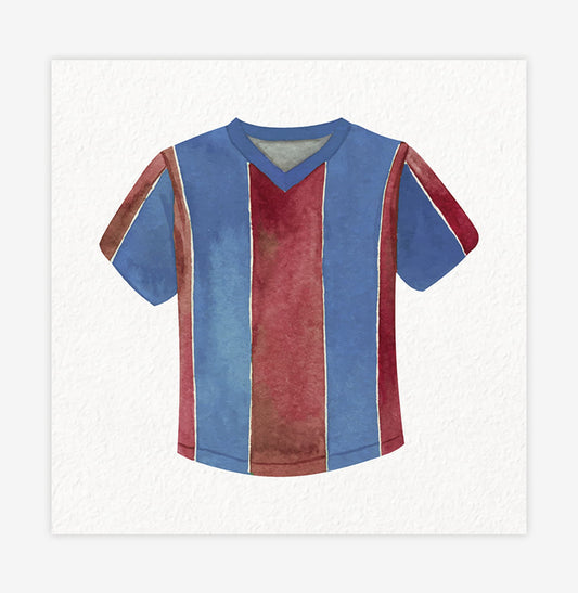 Quadro Infantil Camisa de Futebol Azul - Quadrado