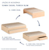 Cama Casal Turca Slim - Carvalho
