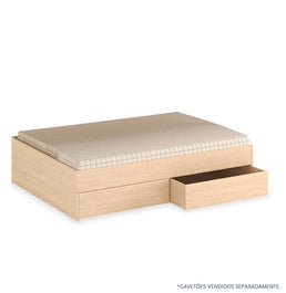 Cama Casal Turca Slim - Carvalho