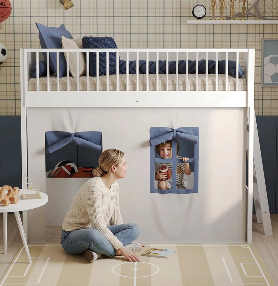Cama Infantil Mezanino Slim - Branco