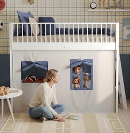 Cama Infantil Mezanino Slim - Branco