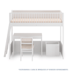 Cama Infantil Mezanino Slim - Branco