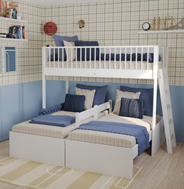 Cama Infantil Mezanino Slim - Branco