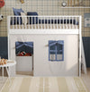 Cama Infantil Mezanino Slim - Branco