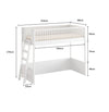 Cama Infantil Mezanino Slim - Branco