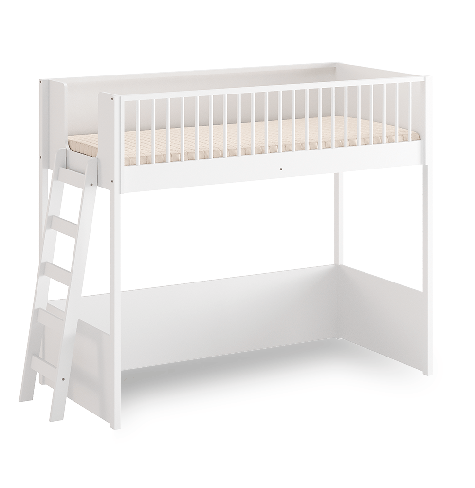 Cama Infantil Mezanino Slim - Branco
