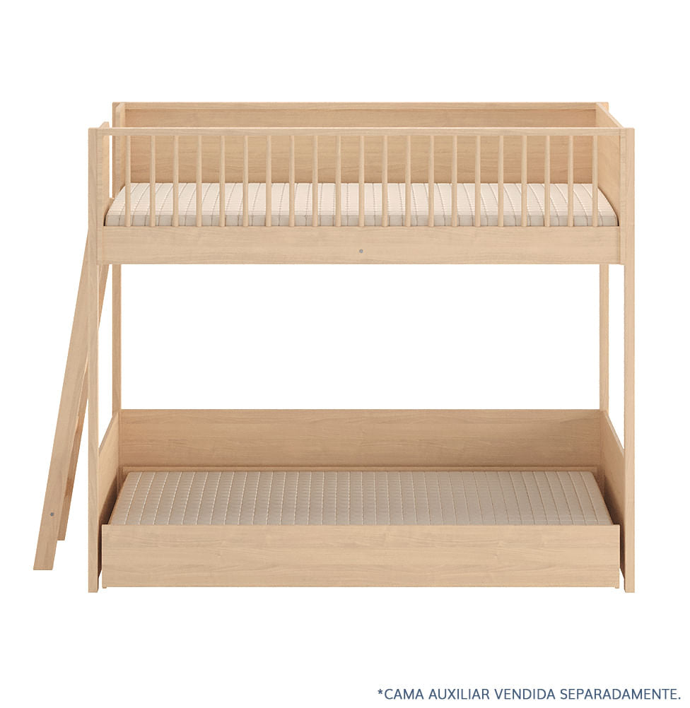 Cama Infantil Mezanino Slim - Carvalho