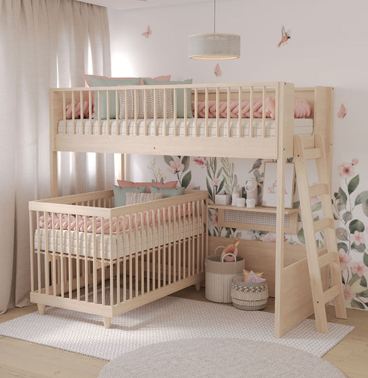 Cama Infantil Mezanino Slim - Carvalho