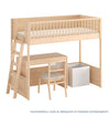 Cama Infantil Mezanino Slim - Carvalho