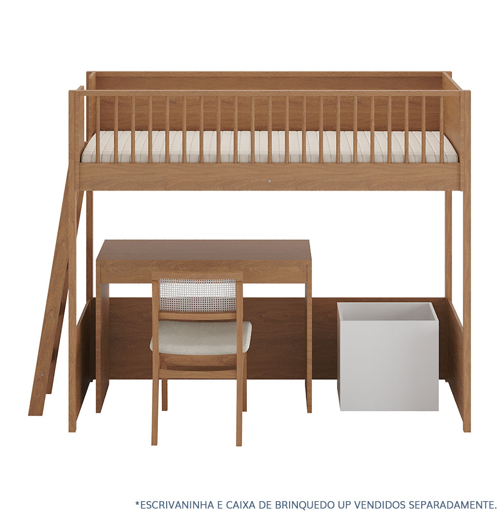 Cama Infantil Mezanino Slim - Freijó