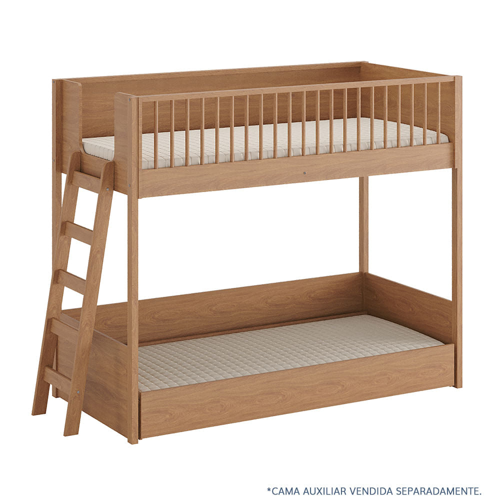Cama Infantil Mezanino Slim - Freijó