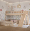 Beliche Infantil Montessoriana Com Cama de Casal E Escorregador Fazenda - Carvalho