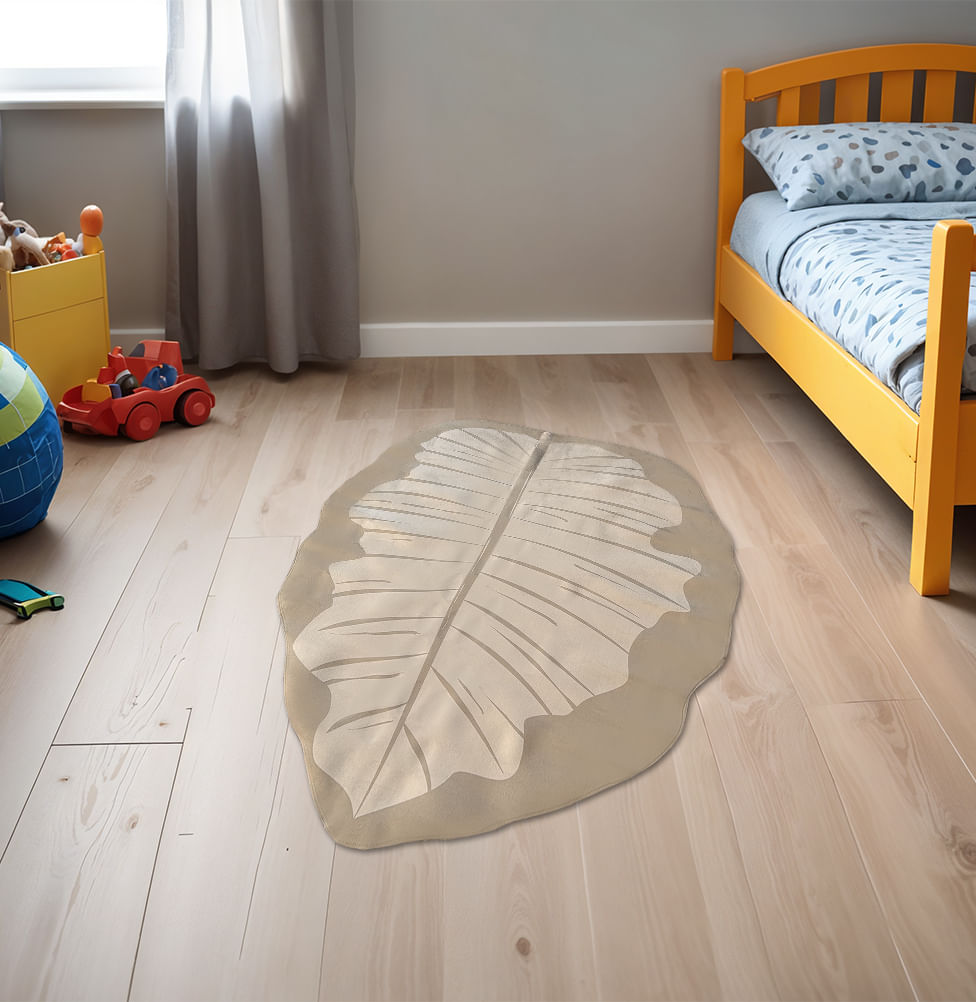 Tapete Infantil Folha Bege Playmat