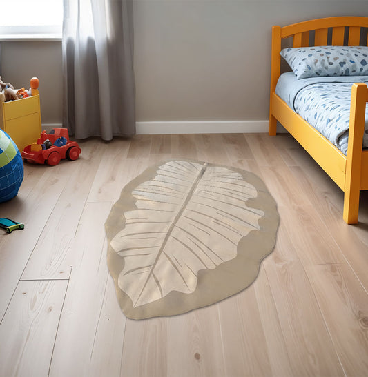 Tapete Infantil Folha Bege Playmat
