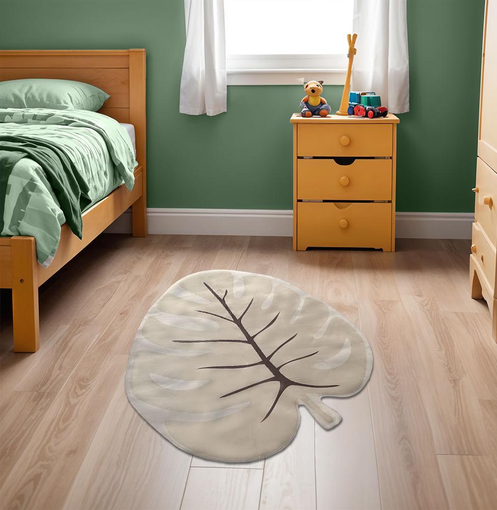 Tapete Infantil Folha de Adão Bege Playmat