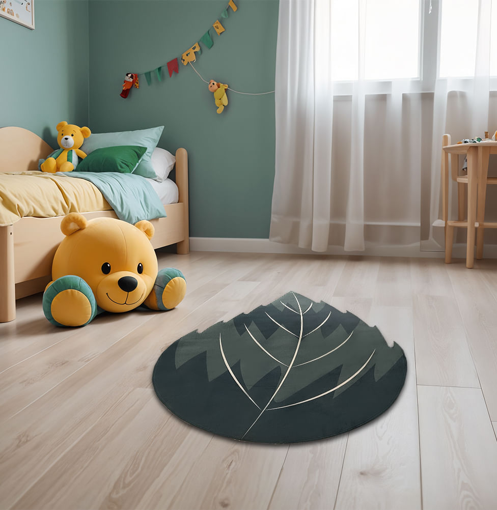 Tapete Infantil Folha Inverno Verde Playmat