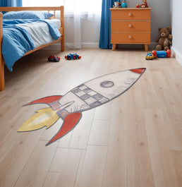 Tapete Infantil Foguete Vermelho Playmat