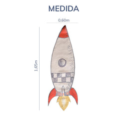 Tapete Infantil Foguete Vermelho Playmat