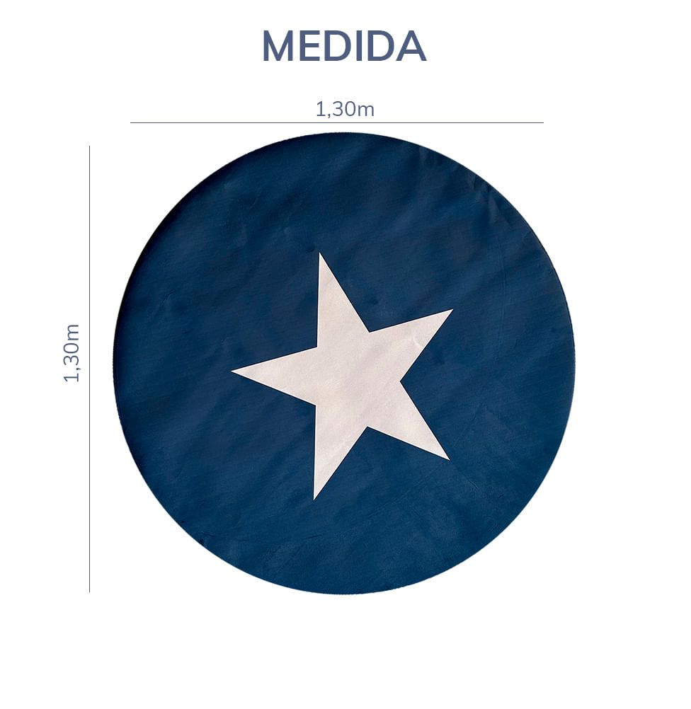 Tapete Infantil Estrela Redondo Playmat