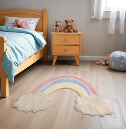 Tapete Infantil Arco Iris Com Nuvem Candy Playmat
