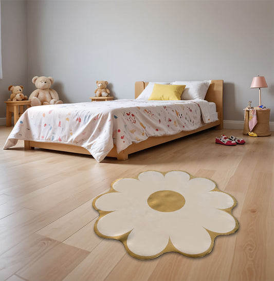 Tapete Infantil Flor Amarelo Playmat