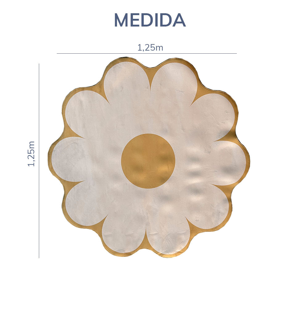 Tapete Infantil Flor Amarelo Playmat