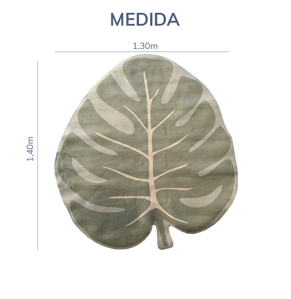 Tapete Infantil Folha de Adão Verde Playmat