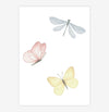 Quadro Infantil Libélula e Borboleta Candy - Vertical
