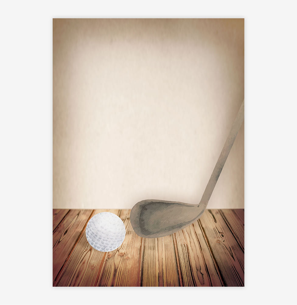 Quadro Infantil Golf Bege - Vertical