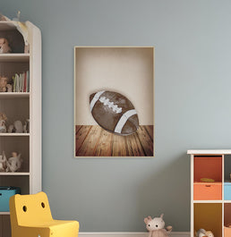 Quadro Infantil Futebol Americano Bege - Vertical