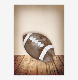 Quadro Infantil Futebol Americano Bege - Vertical