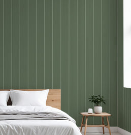 Papel de Parede Listra Lambri Verde