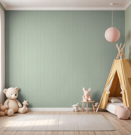 Papel de Parede Infantil Listra Fina Verde