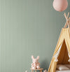 Papel de Parede Infantil Listra Fina Verde