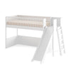 Cama Infantil Mezanino Fazenda Com Escorregador - Branco