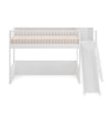 Cama Infantil Mezanino Fazenda Com Escorregador - Branco