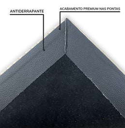 Tapete Infantil Retangular Listras Horizontais e Verticais - Azul