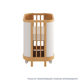 Berço Raika 3 em 1 Com Palha - Madeira Clara