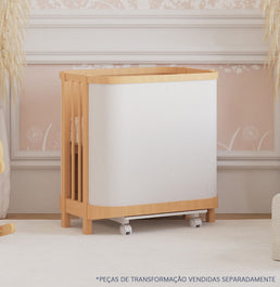 Berço Raika 3 em 1 Com Palha - Madeira Clara