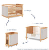 Berço Raika 3 em 1 Com Palha - Madeira Clara