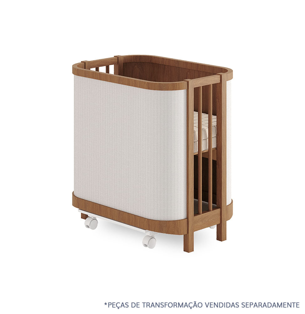 Berço Raika 3 em 1 Com Palha - Freijó