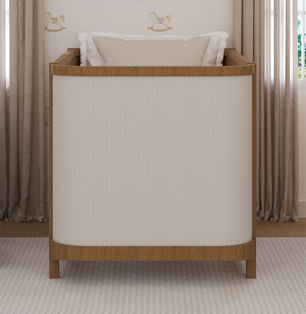 Berço Raika 3 em 1 Com Palha - Freijó