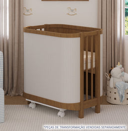 Berço Raika 3 em 1 Com Palha - Freijó
