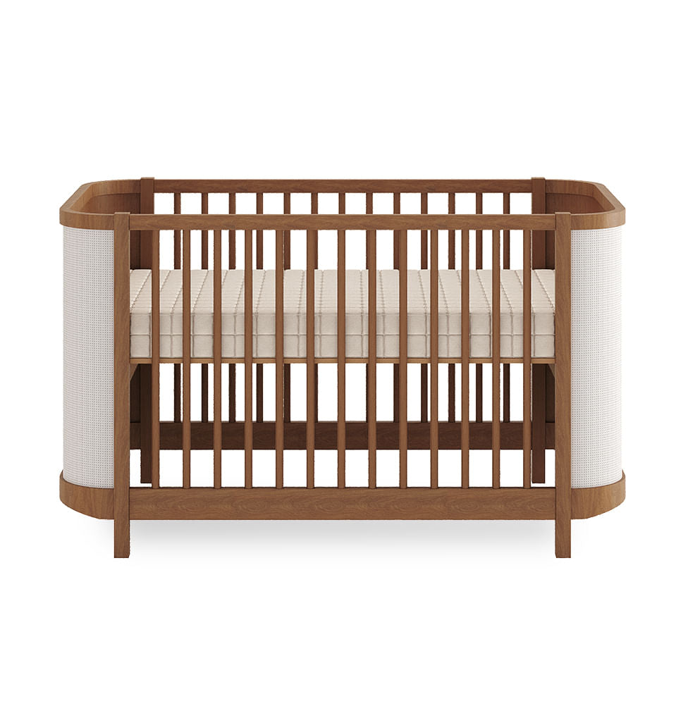 Berço Raika 3 em 1 Com Palha - Freijó