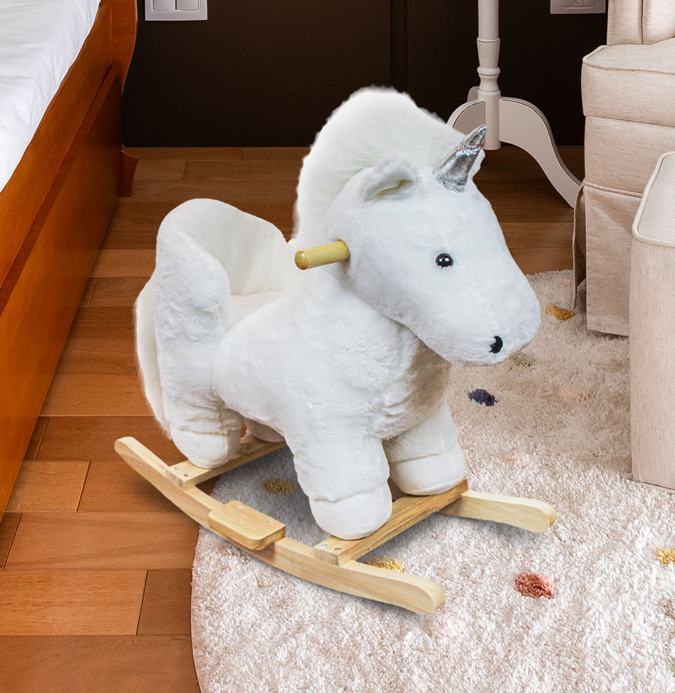 Unicórnio de Balanço Musical com Assento