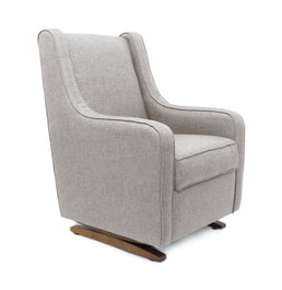 Poltrona de Amamentação Slim com Balanço e Puff - Bege