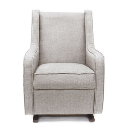 Poltrona de Amamentação Slim com Balanço e Puff - Bege