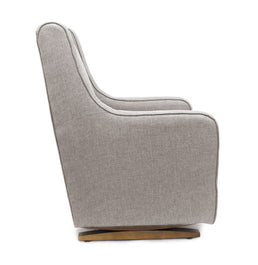 Poltrona de Amamentação Slim com Balanço e Puff - Bege