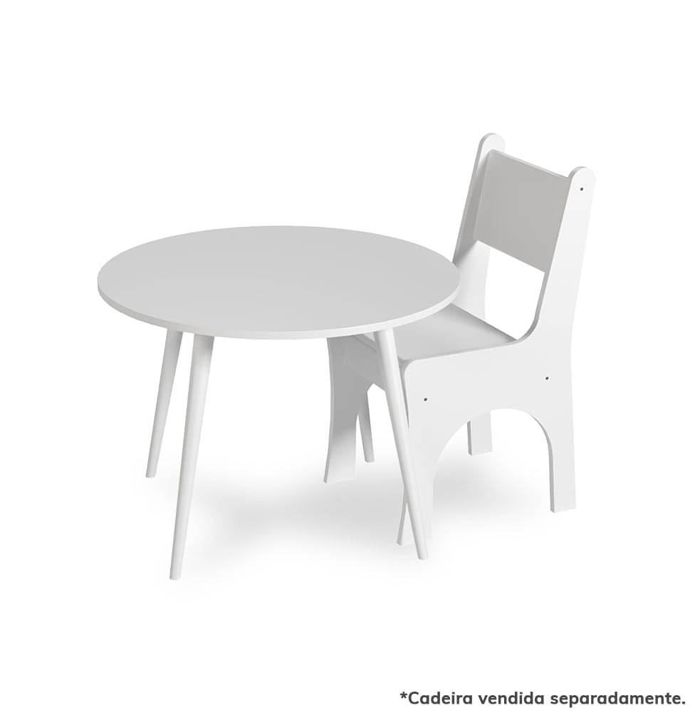 Mesa Infantil Viena Redonda - Branco