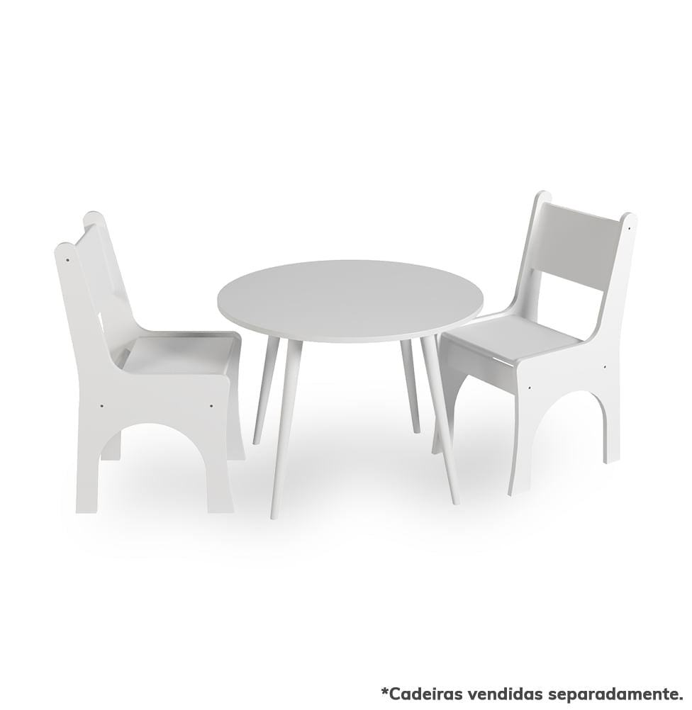 Mesa Infantil Viena Redonda - Branco